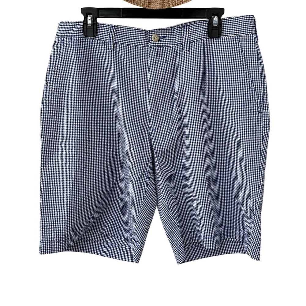 Polo Ralph Lauren Prospect Shorts 34 Blue White Gingham Check Cotton Preppy Mens